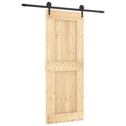 Posuvné Dveře Přirozená A Černá 80 X 210 Cm