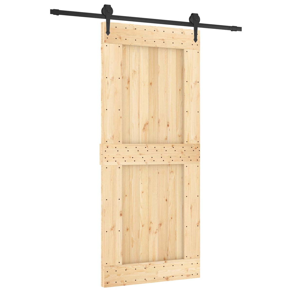 Posuvné Dveře Přirozená A Černá 90 X 210 Cm