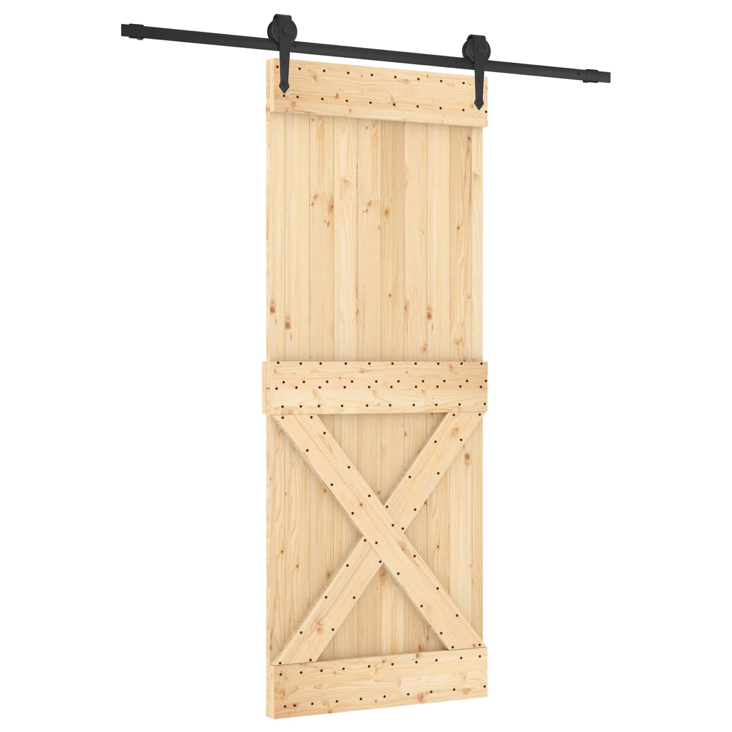 Posuvné Dveře Přirozená A Černá 80 X 210 Cm