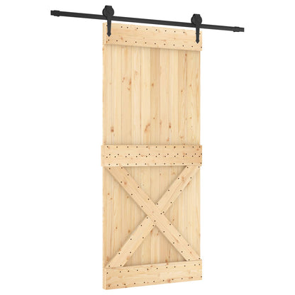 Posuvné Dveře Přirozená A Černá 90 X 210 Cm