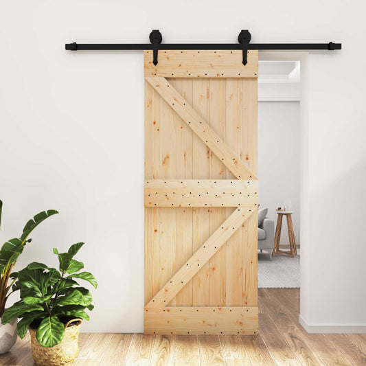 Posuvné Dveře Přirozená A Černá 85 X 210 Cm