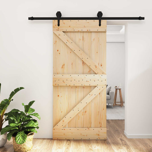 Posuvné Dveře Přirozená A Černá 95 X 210 Cm