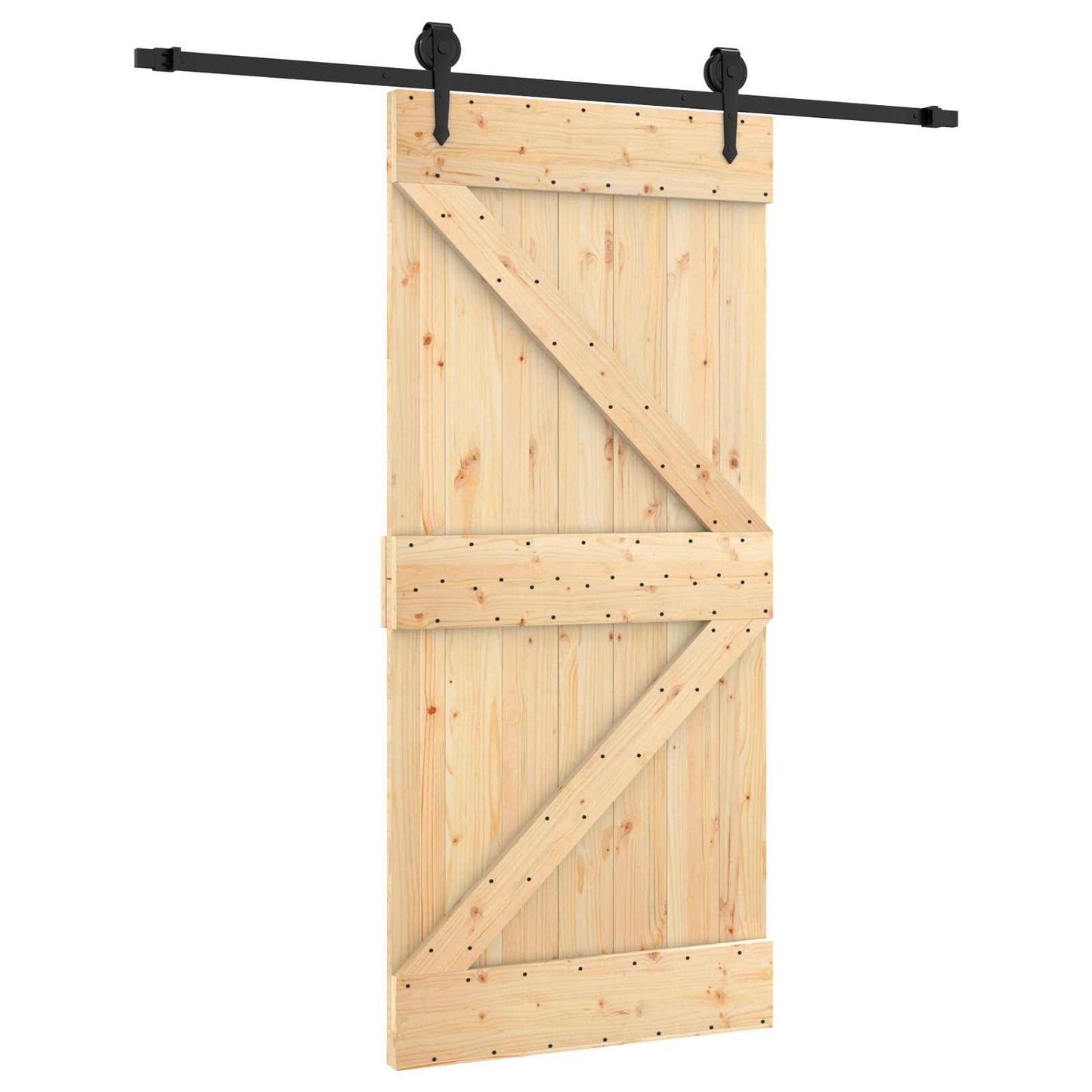 Posuvné Dveře Přirozená A Černá 95 X 210 Cm