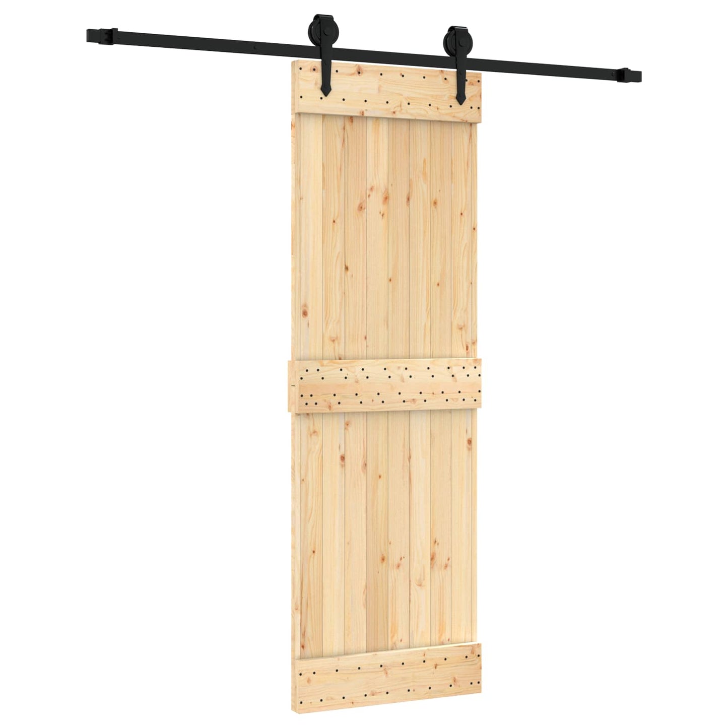 Posuvné Dveře Přirozená A Černá 70 X 210 Cm