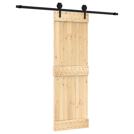 Posuvné Dveře Přirozená A Černá 70 X 210 Cm