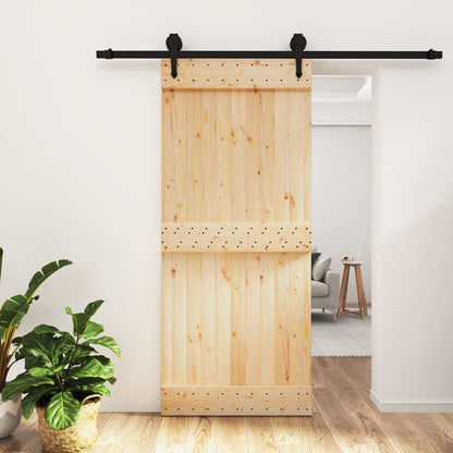 Posuvné Dveře Přirozená A Černá 90 X 210 Cm