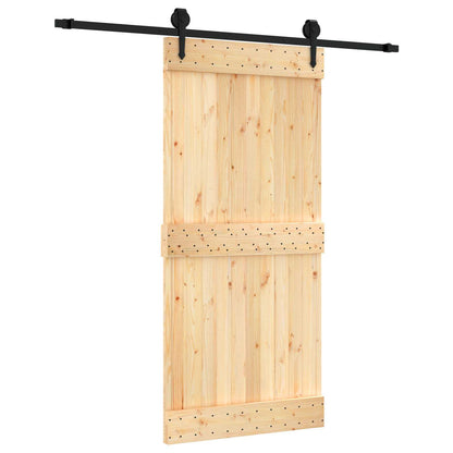 Posuvné Dveře Přirozená A Černá 95 X 210 Cm