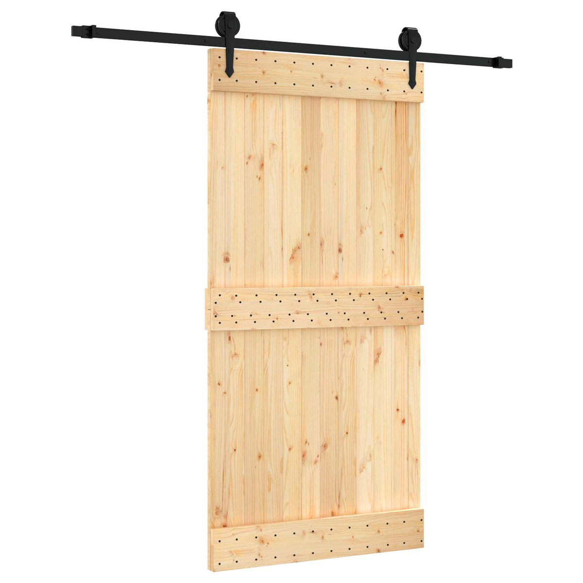 Posuvné Dveře Přirozená A Černá 100 X 210 Cm