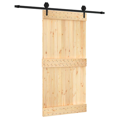 Posuvné Dveře Přirozená A Černá 100 X 210 Cm