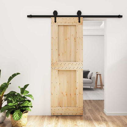 Posuvné Dveře Přirozená A Černá 70 X 210 Cm