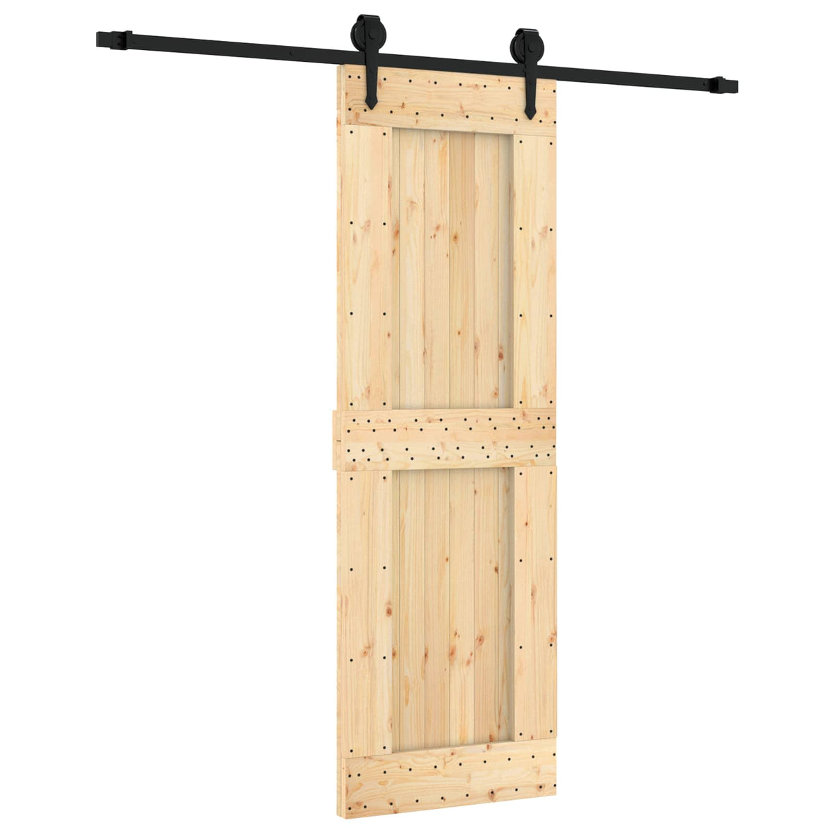 Posuvné Dveře Přirozená A Černá 70 X 210 Cm