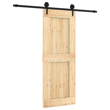 Posuvné Dveře Přirozená A Černá 80 X 210 Cm