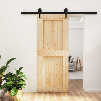 Posuvné Dveře Přirozená A Černá 85 X 210 Cm