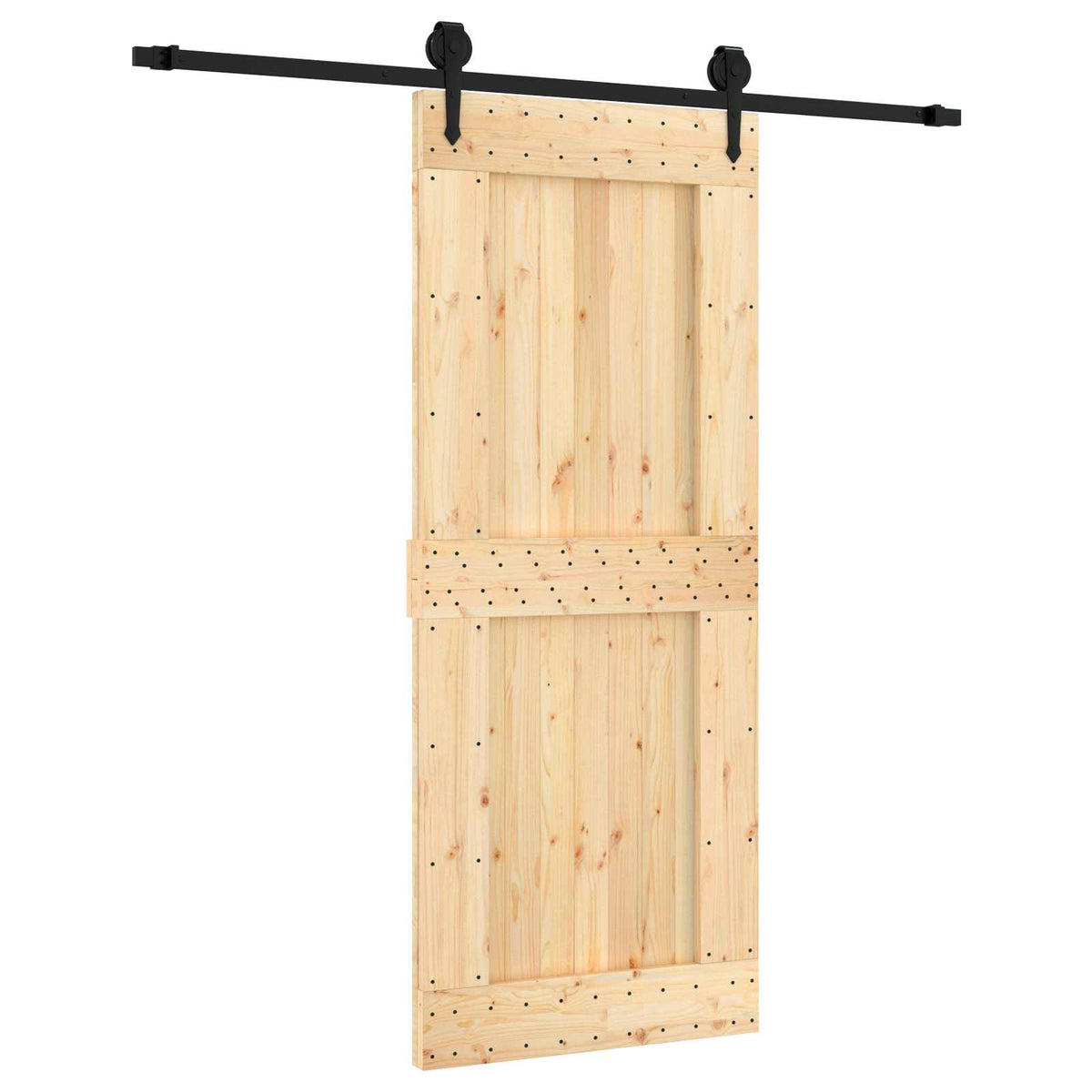Posuvné Dveře Přirozená A Černá 85 X 210 Cm