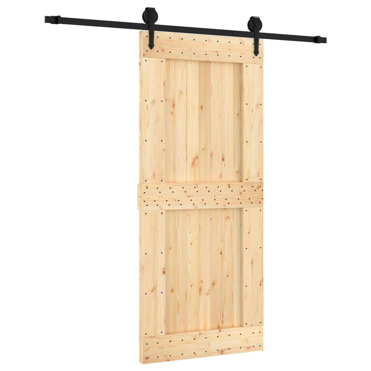 Posuvné Dveře Přirozená A Černá 90 X 210 Cm