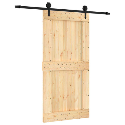 Posuvné Dveře Přirozená A Černá 100 X 210 Cm
