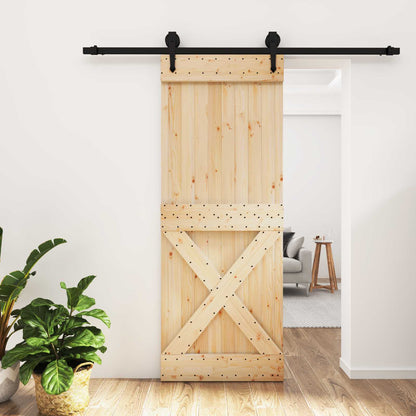 Posuvné Dveře Přirozená A Černá 80 X 210 Cm