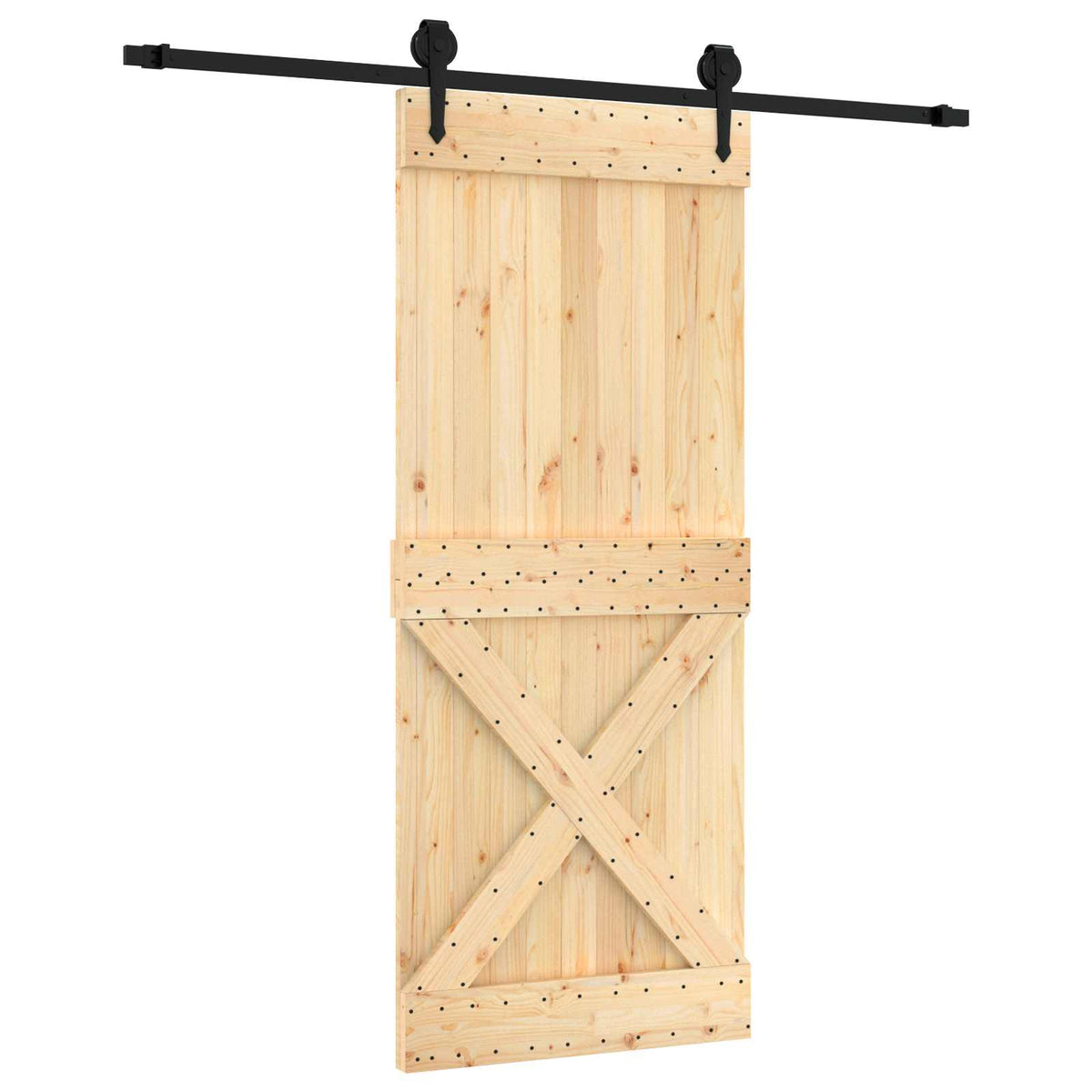 Posuvné Dveře Přirozená A Černá 85 X 210 Cm