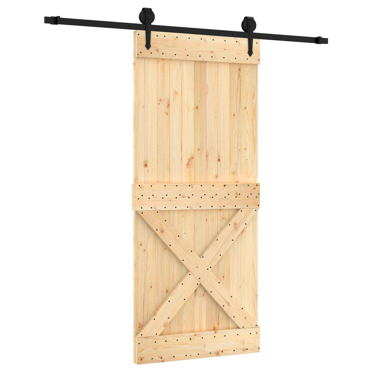 Posuvné Dveře Přirozená A Černá 90 X 210 Cm