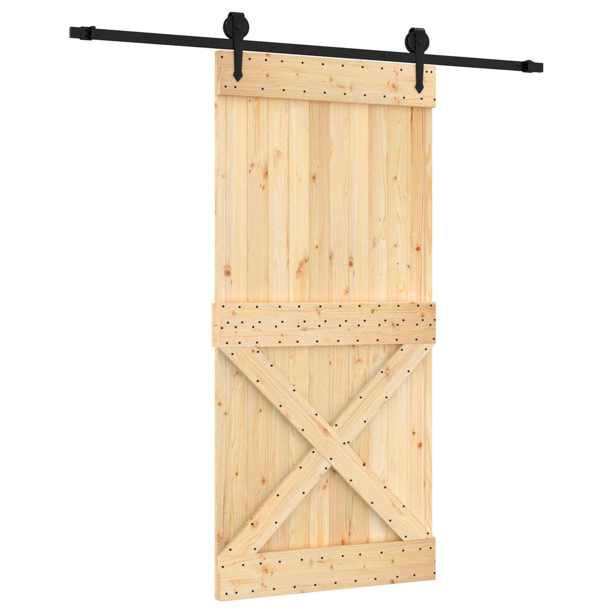 Posuvné Dveře Přirozená A Černá 95 X 210 Cm