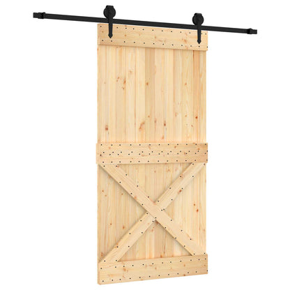 Posuvné Dveře Přirozená A Černá 100 X 210 Cm