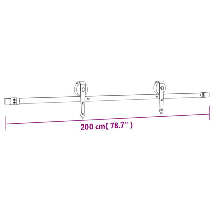 Posuvné Dveře Přirozená A Černá 100 X 210 Cm