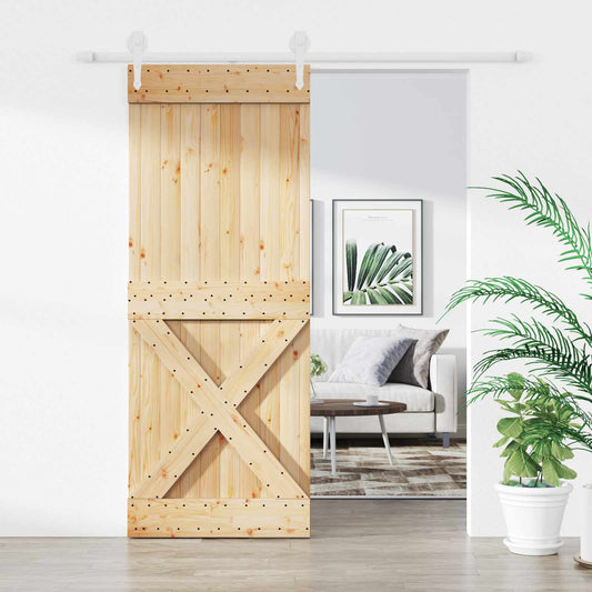 Posuvné Dveře Přírodní A Bílá 90 X 210 Cm