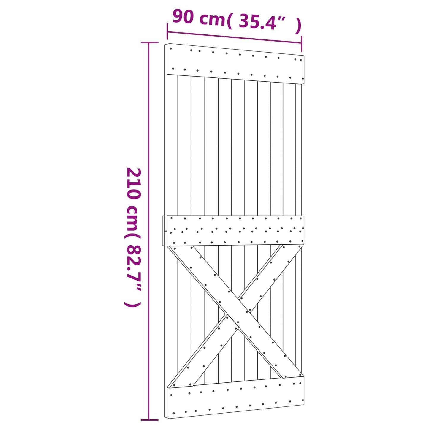 Posuvné Dveře Přírodní A Bílá 90 X 210 Cm