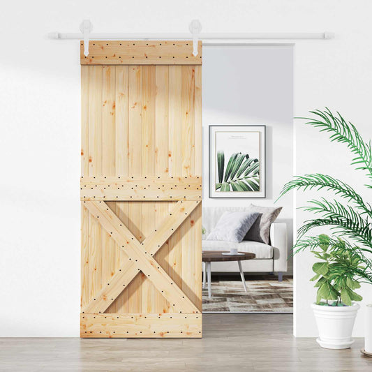 Posuvné Dveře Přírodní A Bílá 100 X 210 Cm