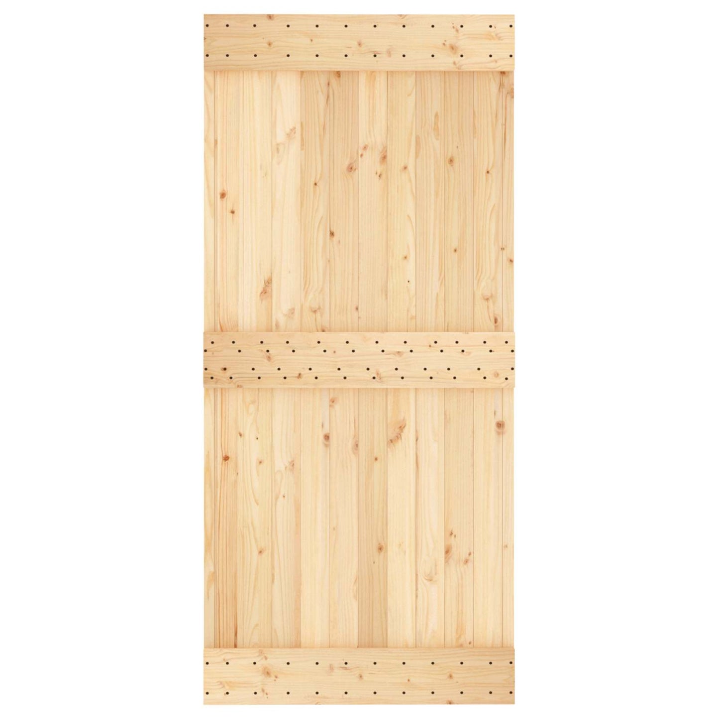 Posuvné Dveře Přírodní A Bílá 95 X 210 Cm Masivní Borové Dřevo