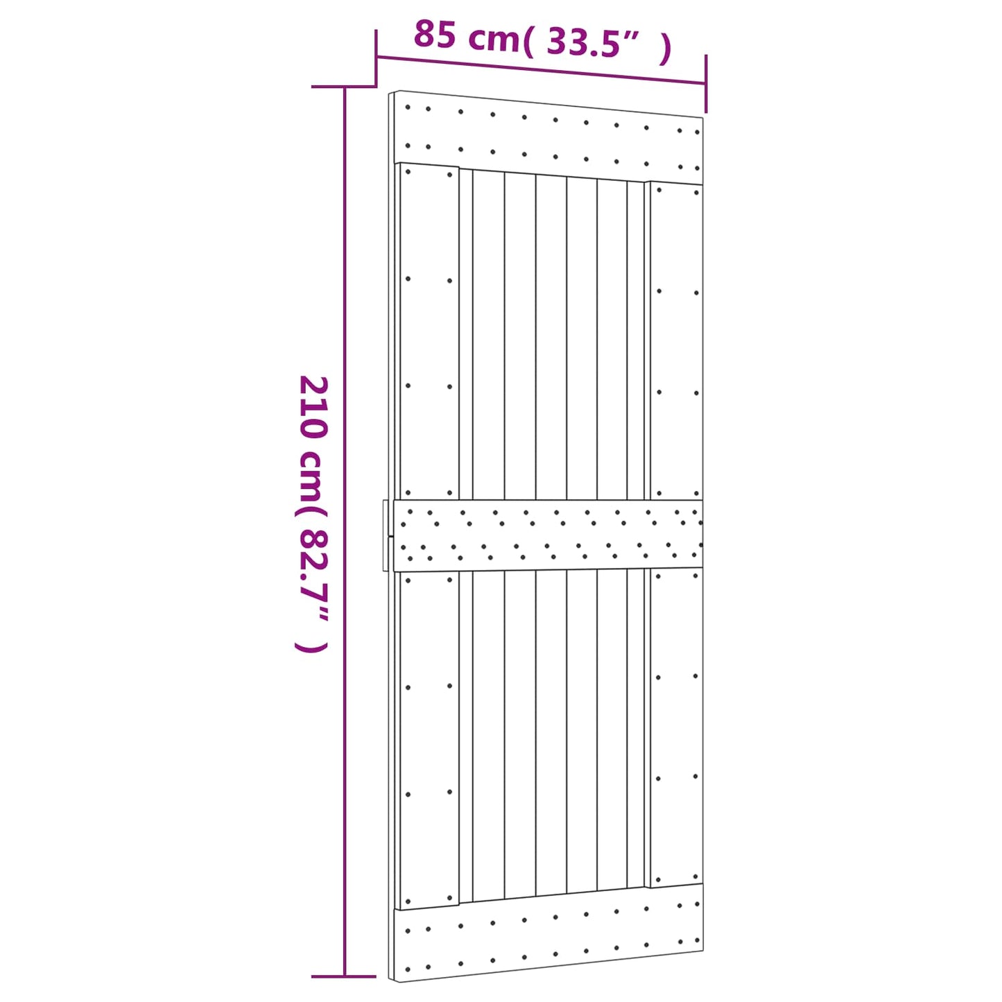 Posuvné Dveře Přírodní A Bílá 85 X 210 Cm Masivní Borové Dřevo