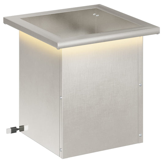 Zahradní Truhlík S Led Osvětlením Stříbrná