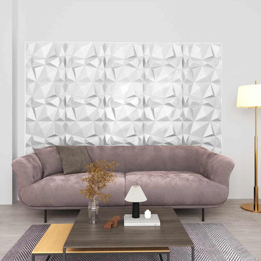Nástěnné Panely 12 Pcs Diamantová Bílá 50 X 50 Cm Xps Pěna