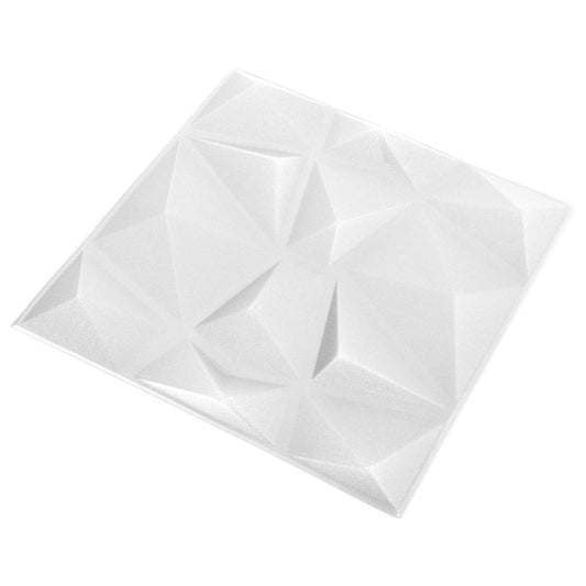Nástěnné Panely 12 Pcs Origami Bílá 50 X 50 Cm Xps Pěna