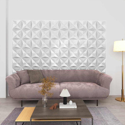 Nástěnné Panely 24 Pcs Origami Bílá 50 X 50 Cm Xps Pěna