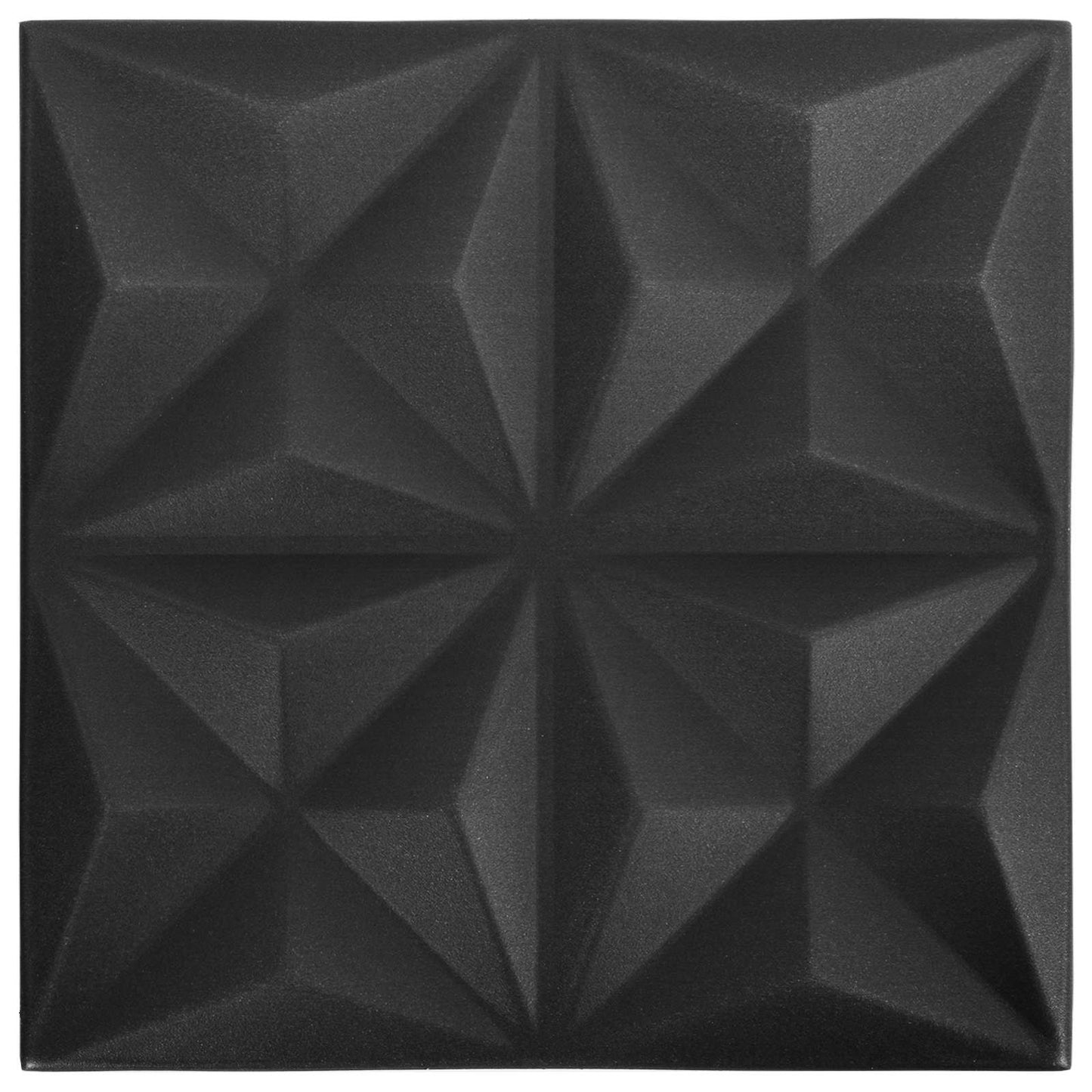 Nástěnné Panely 24 Pcs Origami Černá 50 X 50 Cm Xps Pěna