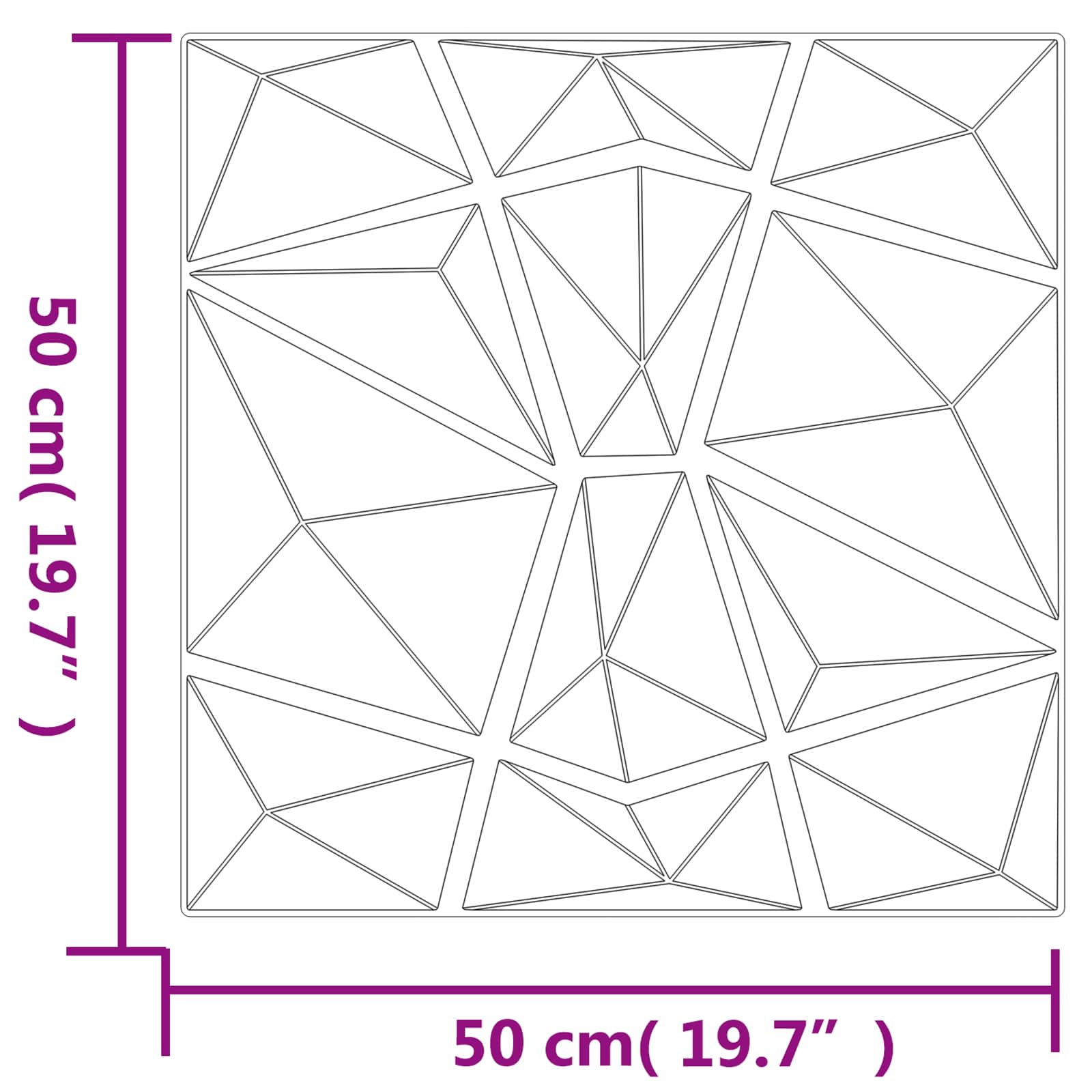 Nástěnné Panely 48 Pcs Betonově Šedá 50 X 50 Cm Xps Pěna