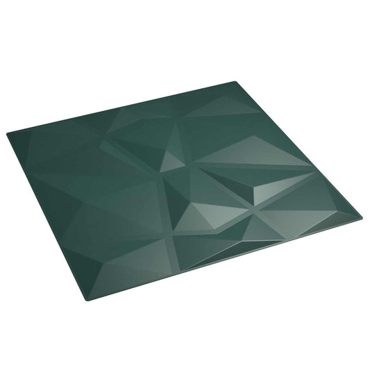 Nástěnné Panely 24 Pcs Zelená 50 X 50 Cm Xps Pěna