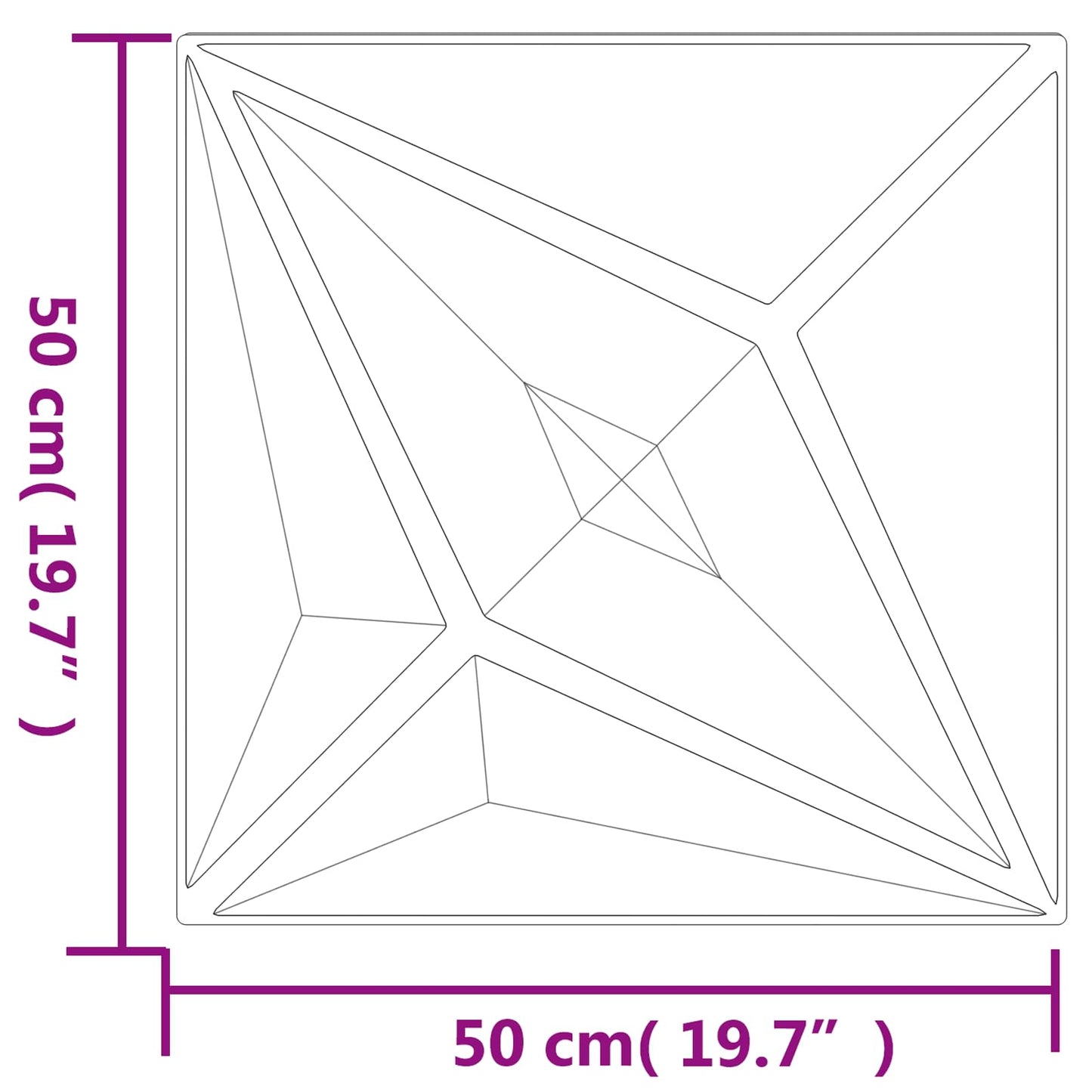 Nástěnné Panely Hvězda 24 Pcs Bílá Hvězda 50 X 50 Cm Xps Pěna