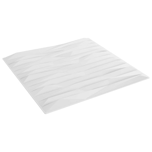 Nástěnné Panely 12 Pcs Bílý Kámen 50 X 50 Cm Xps Pěna