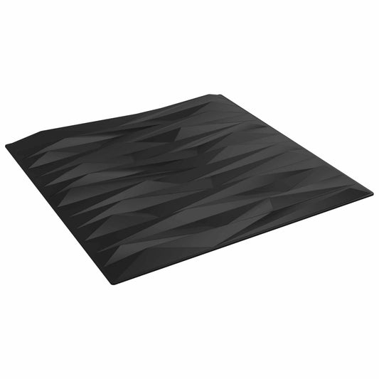 Nástěnné Panely 24 Pcs Černý Kámen 50 X 50 Cm Xps Pěna