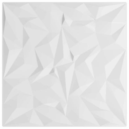 Nástěnné Panely 12 Pcs Bílá 50 X 50 Cm Xps Pěna