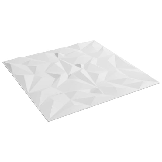 Nástěnné Panely 48 Pcs Bílá 50 X 50 Cm Xps Pěna
