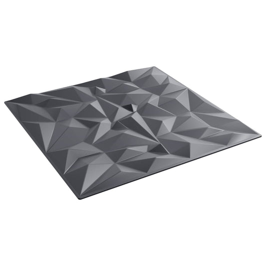 Nástěnné Panely 12 Pcs Ametystová Šedá 50 X 50 Cm Xps Pěna
