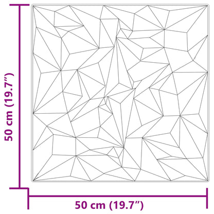 Nástěnné Panely 48 Pcs Ametystová Šedá 50 X 50 Cm Xps Pěna