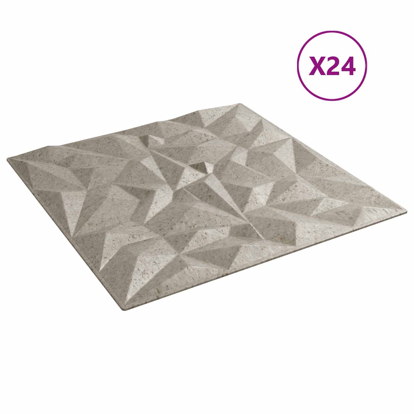 Nástěnné Panely 24 Pcs Ametystový Beton 50 X 50 Cm Xps Pěna