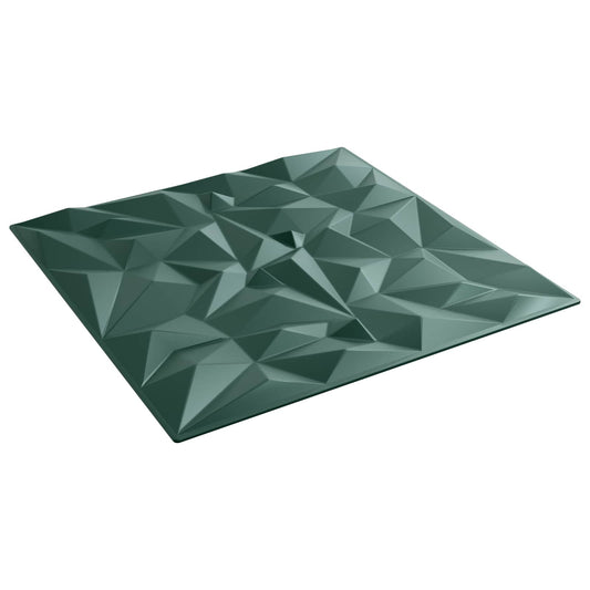 Nástěnné Panely 48 Pcs Ametystová Zelená 50 X 50 Cm Xps Pěna
