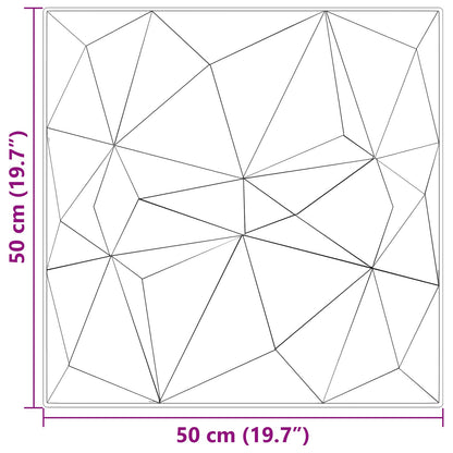 Nástěnné Panely 12 Pcs Diamantový Beton 50 X 50 Cm Xps Pěna