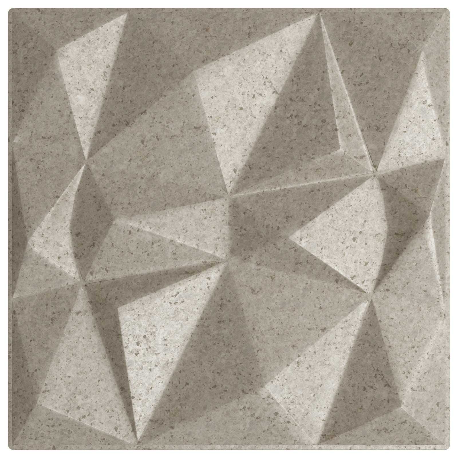 Nástěnné Panely 12 Pcs Diamantový Beton 50 X 50 Cm Xps Pěna