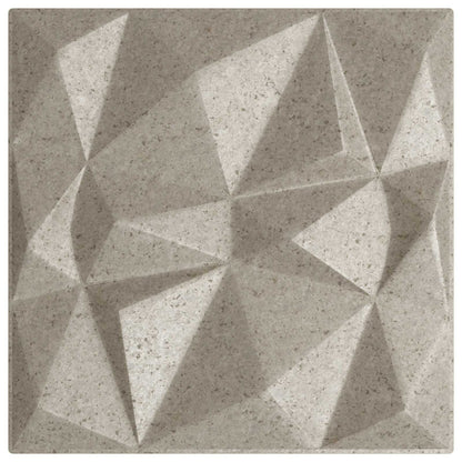 Nástěnné Panely 12 Pcs Diamantový Beton 50 X 50 Cm Xps Pěna